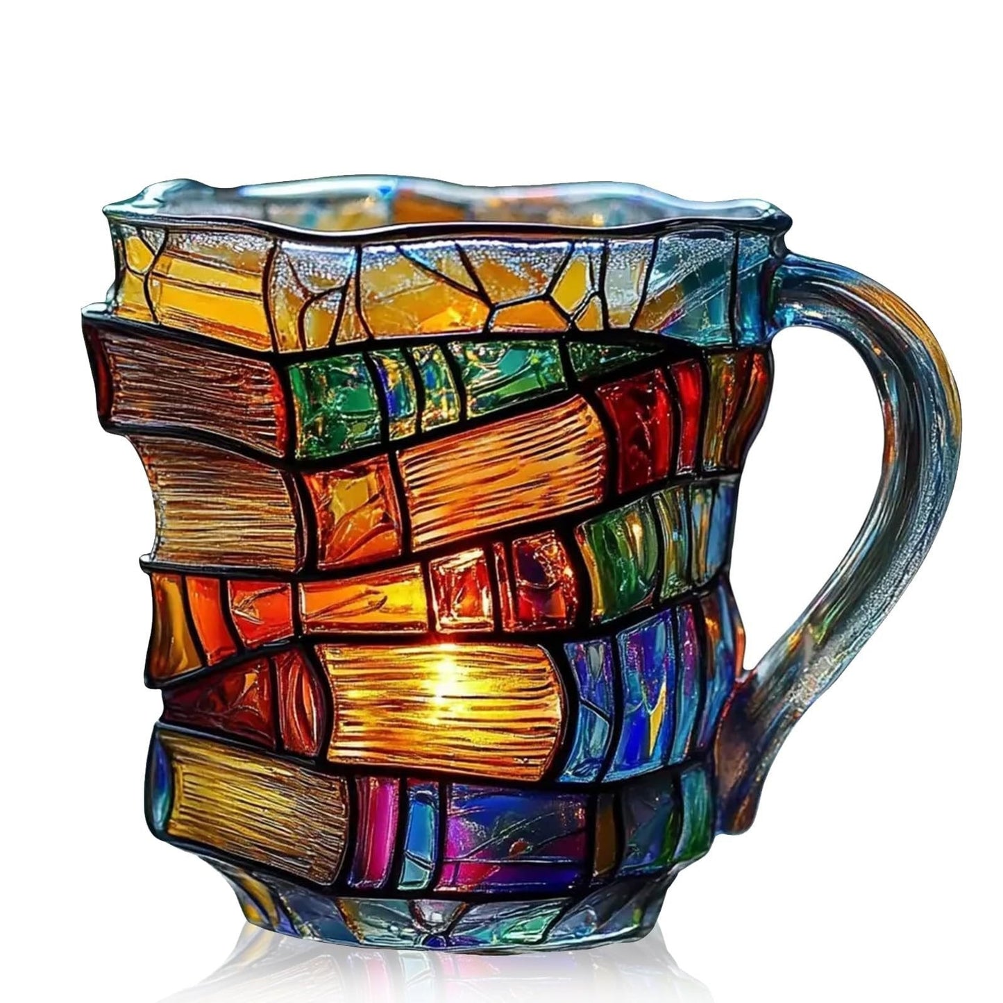Last Day 48% OFF📚 3D Painted Book Mug – Unique Glass Coffee Cup for Readers & Book Lovers🍵