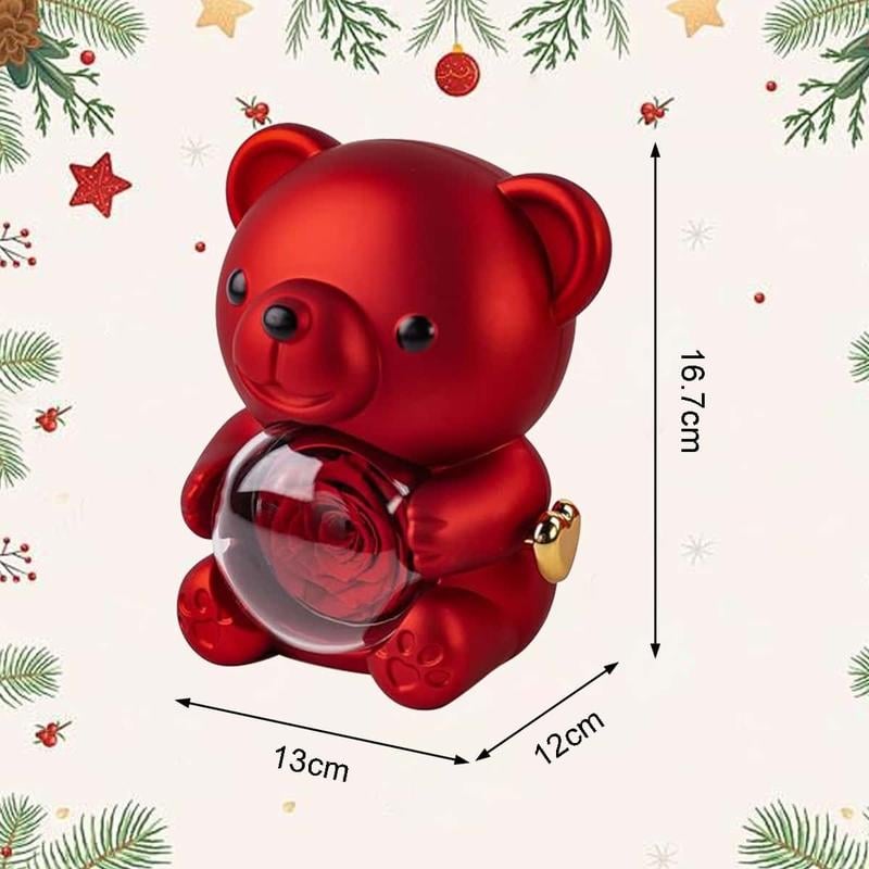 ⚡Hot Sales 49% OFF🔥Cute Teddy Bear with Preserved Rose -A Real Rose Flowerin Bear with Elegant Gift Box