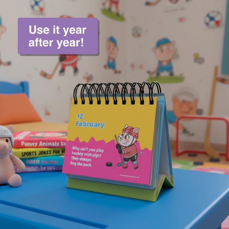 😂📅Perpetual Kids Jokes Calendar - A Year of Daily Laughs with 365 Kid-Approved Jokes for Family Fun - Colorful Engaging Design