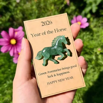 2026 Year of the Horse Gemstone Blessing Card