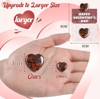 💥Valentine's Day Gem Gifts for Kids&Adults – Prefilled Cards with Heart-Shaped Gemstones