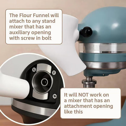 🔥Last Day 48% OFF - ✨Flour Funnel for Culinary Aid Stand Mixer