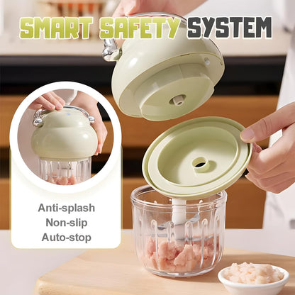 Multi-functional Electric Garlic Chopper, Portable Food Processor, Kitchen Ingredient Processor