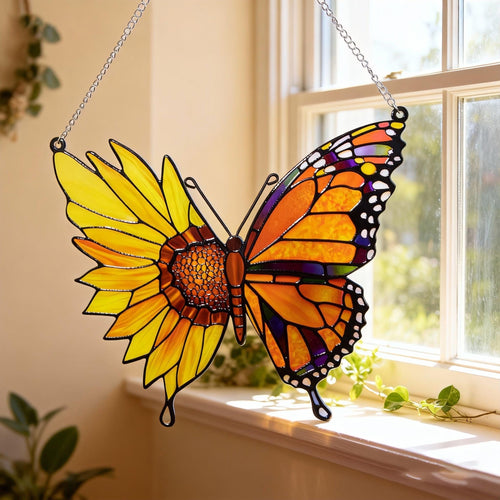 Butterfly Sunflower Suncatcher