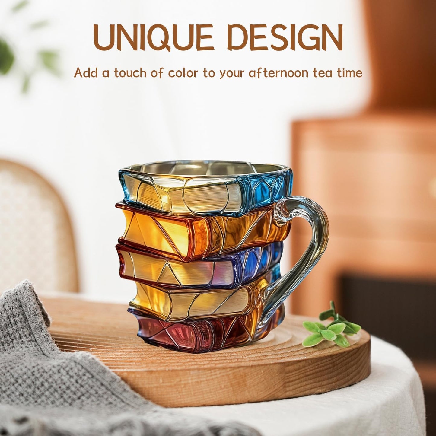 Last Day 48% OFF📚  3D Painted Book Mug – Unique Glass Coffee Cup for Readers & Book Lovers🍵
