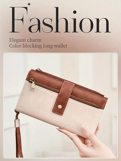 🔥Last Day 49% OFF🔥RFID Blocking Women's Long Wallet: Stylish Solid Leather Clutch (Large Capacity)👛