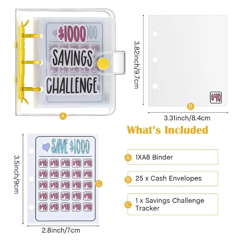 Last Day Promotion Sale 47% OFF😍Mini Money Saving Binder