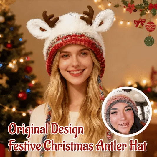 Promotion Day 48% OFF🎅 Original Design Festive Christmas Antler Hat