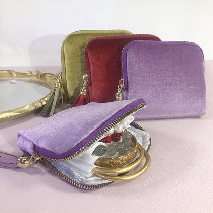 Jewelry zippered pocket case Travel Jewelry Bag Portable Organizer