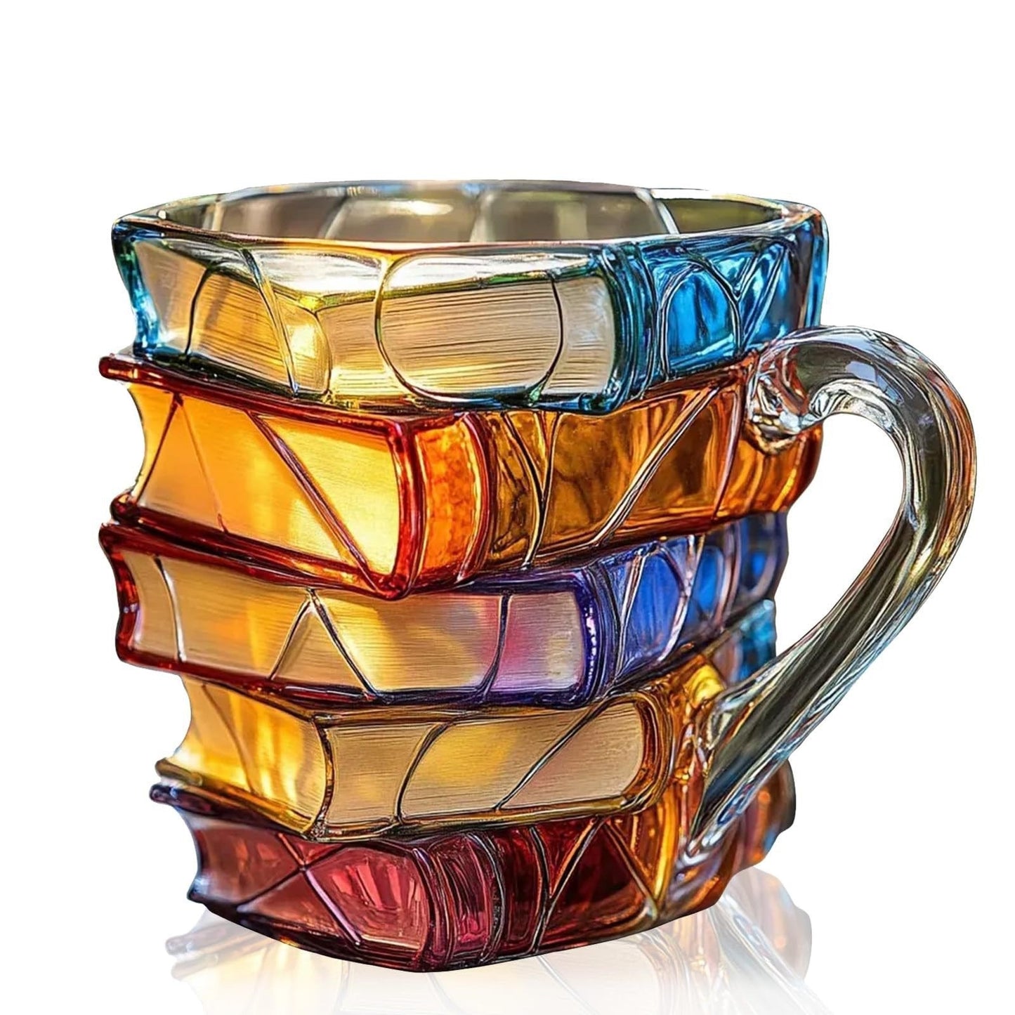 Last Day 48% OFF📚  3D Painted Book Mug – Unique Glass Coffee Cup for Readers & Book Lovers🍵