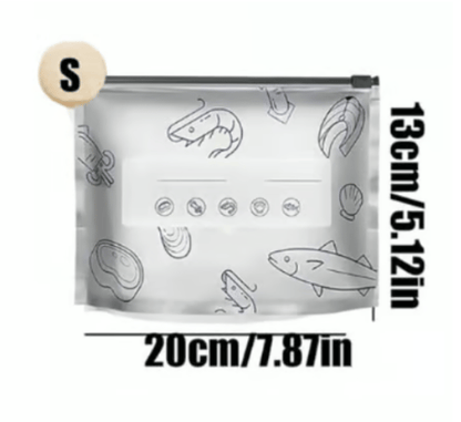 (30pcs )Reusable Aluminum Foil Sealable Storage Bags, 2025 New Resealable Vacuum Zipper Pouches for Food,  Vegetable, Fruit Meat