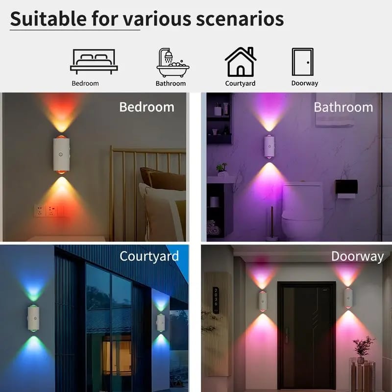 Smart Rechargeable LED Night Light with Motion Sensor – RGB Gradient Ambient Lighting