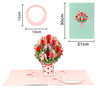 🌹2026 Paper 3D Floral Valentine's Day Card