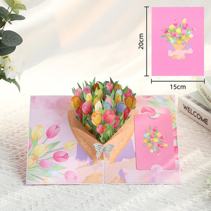 🌹2026 Paper 3D Floral Valentine's Day Card