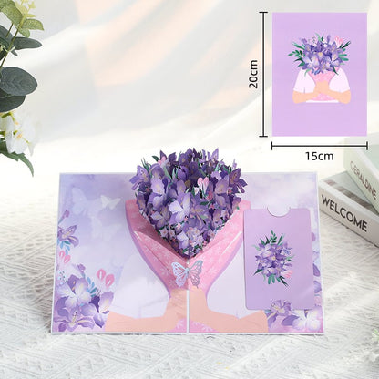 🌹2026 Paper 3D Floral Valentine's Day Card