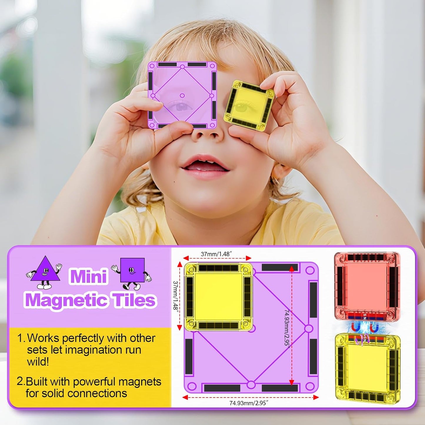 🎁Last Day Special 49% OFF - Mini Magnetic Tiles Building Blocks
