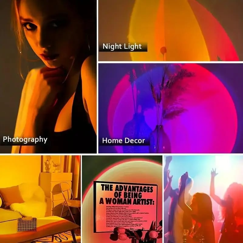 Smart Rechargeable LED Night Light with Motion Sensor – RGB Gradient Ambient Lighting