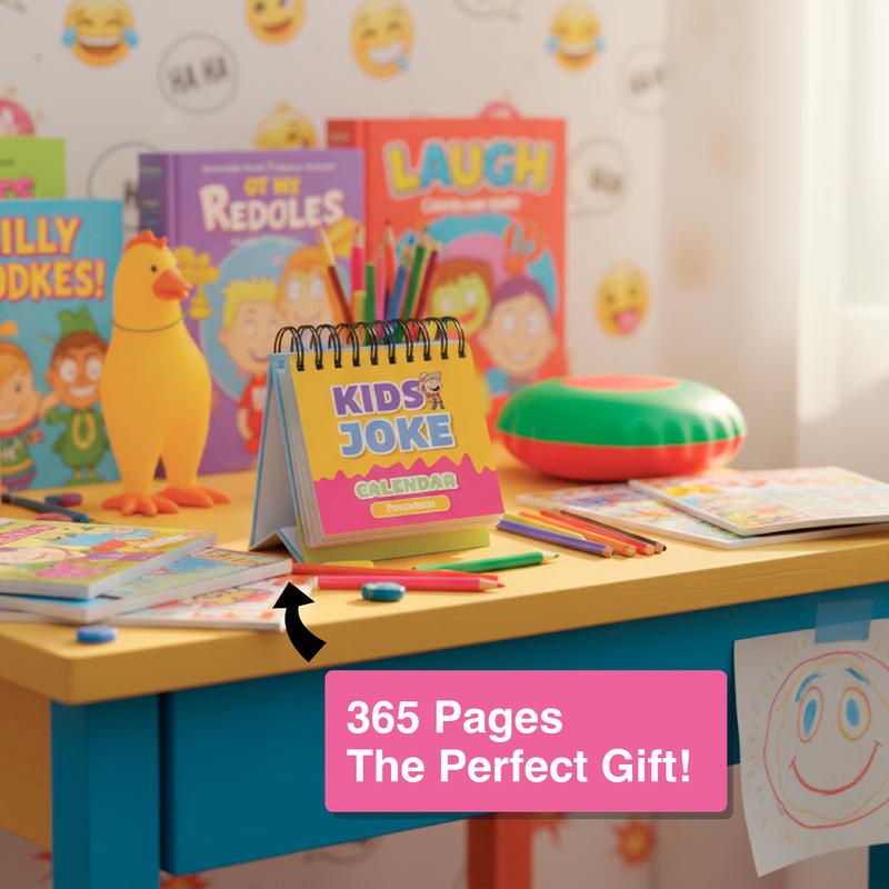 😂📅Perpetual Kids Jokes Calendar - A Year of Daily Laughs with 365 Kid-Approved Jokes for Family Fun - Colorful Engaging Design