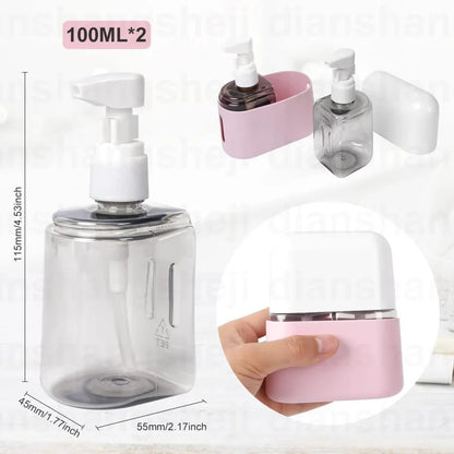 🎁 Mini Shampoo Dispenser Portable Travel Bottle Set